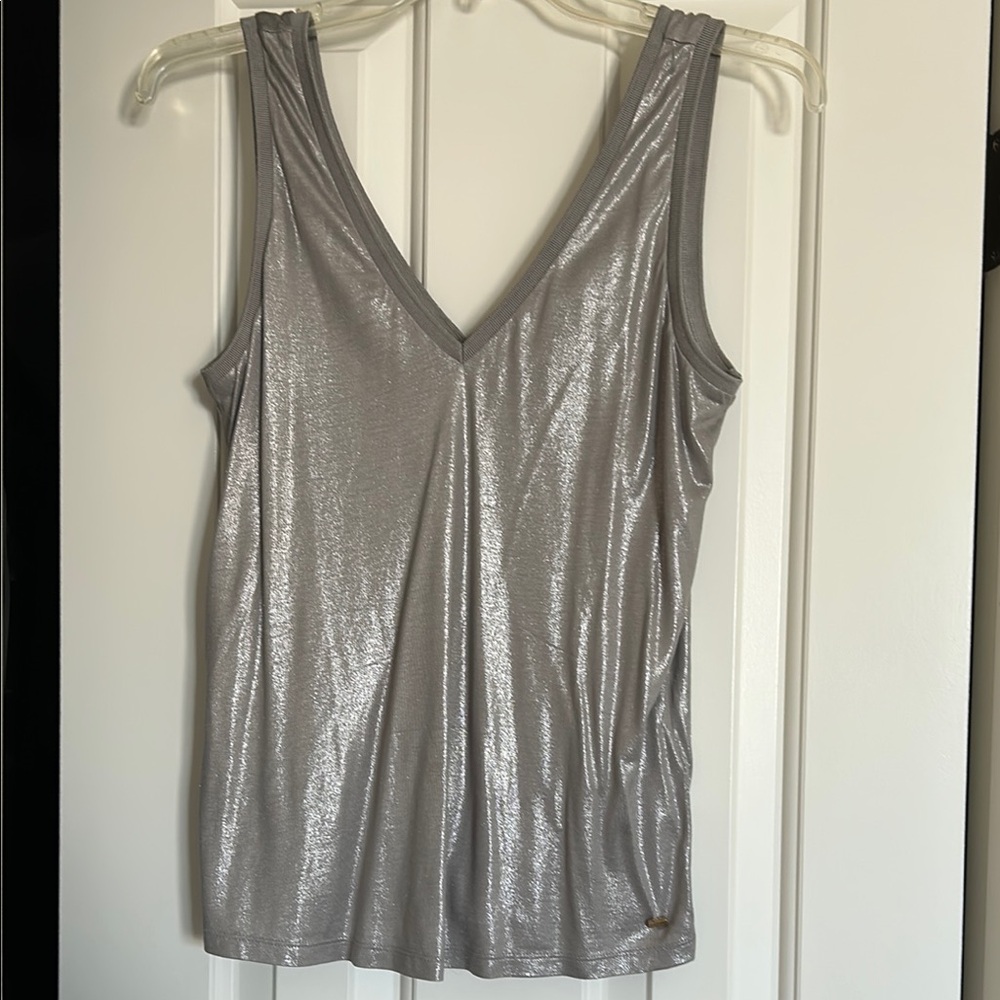Metallic Silver Sleeveless Top by Ted Baker (London)